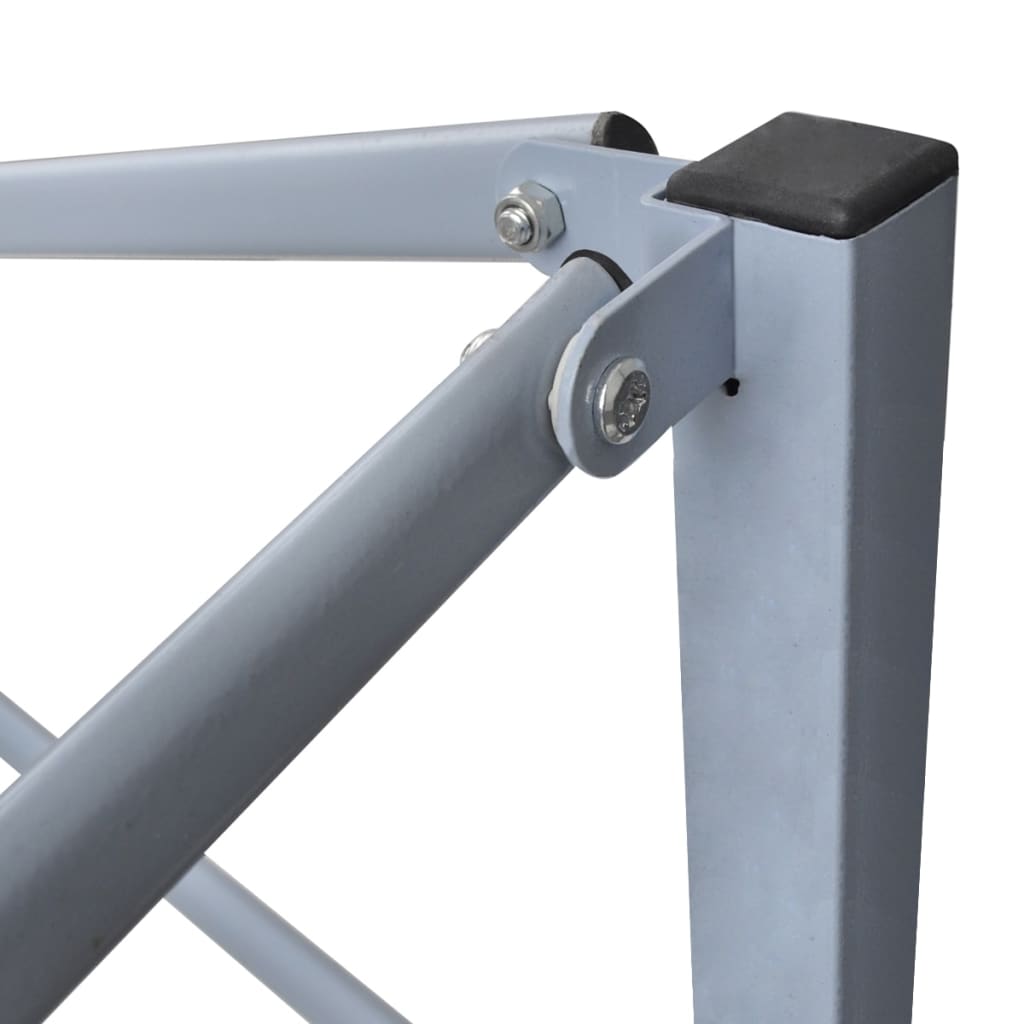 Profesjonelt sammenleggbart festtelt 2 vegger 3x3m stål hvit