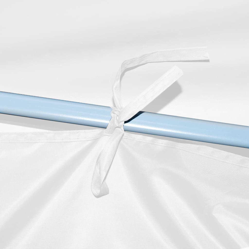 Sammenleggbart festtelt popup med 5 sidevegger 3x9 m hvit