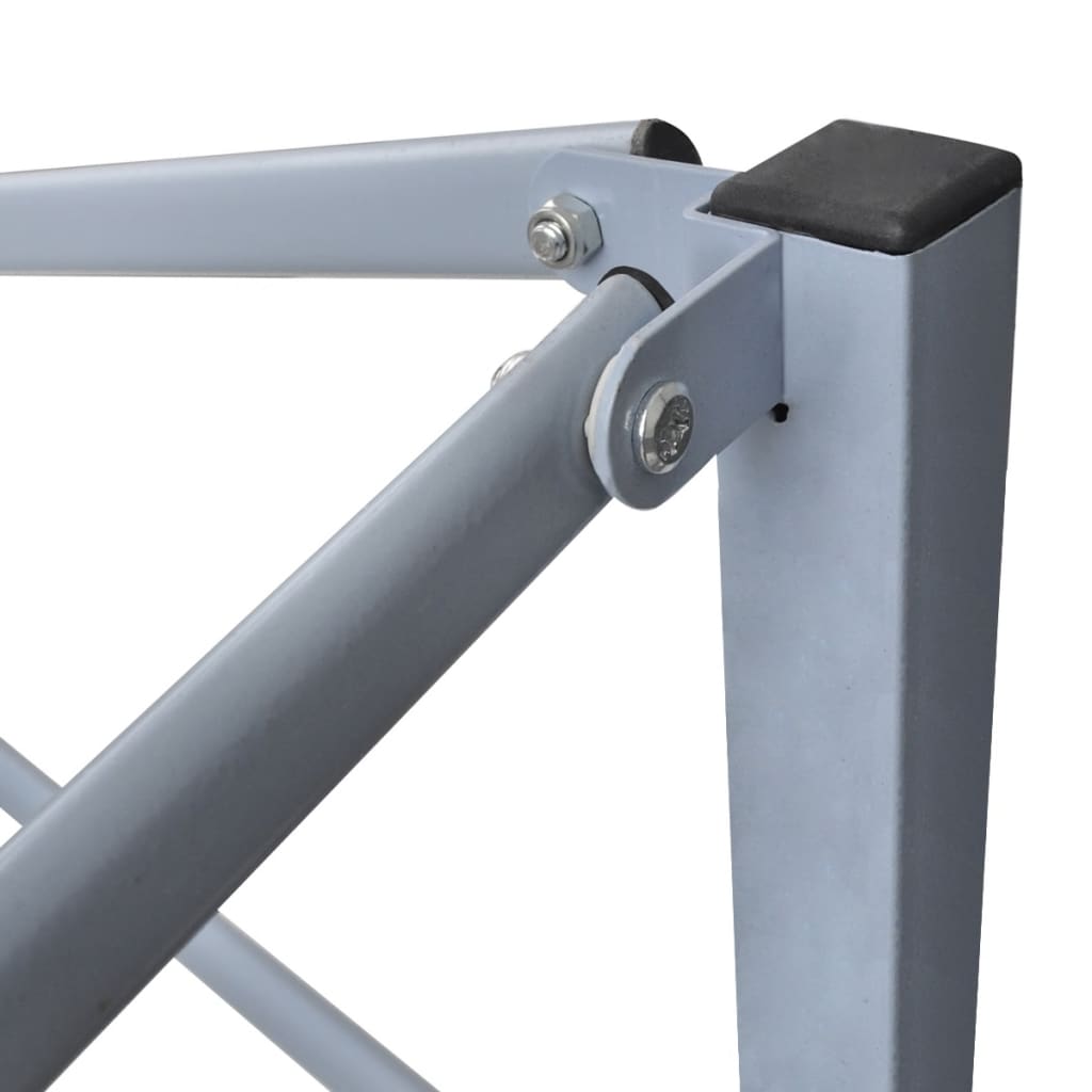 Sammenleggbart festtelt 2 sidevegger 2x2m stål antrasitt