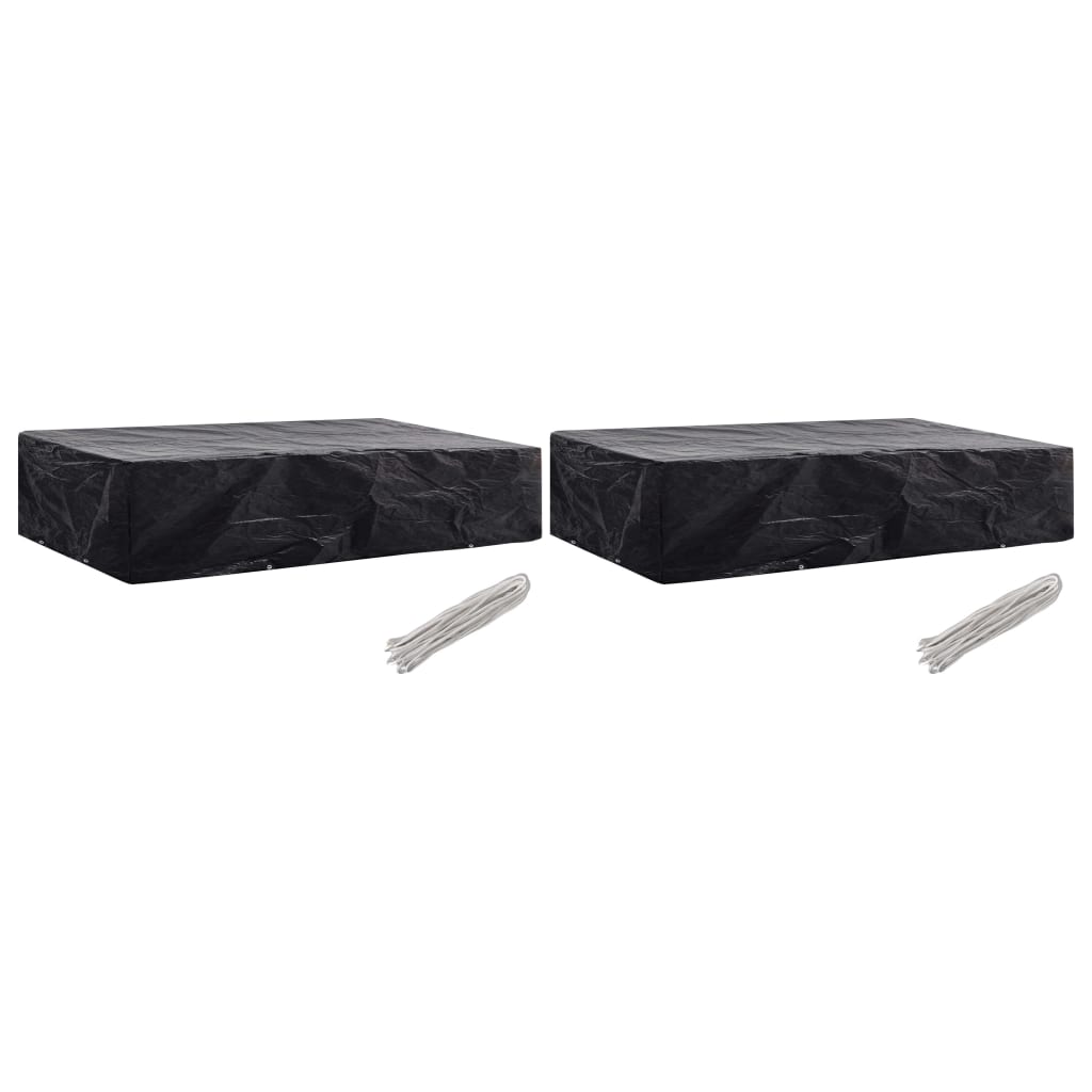 Solsengtrekk for hage 2 stk 8 maljer 218x77x55 cm