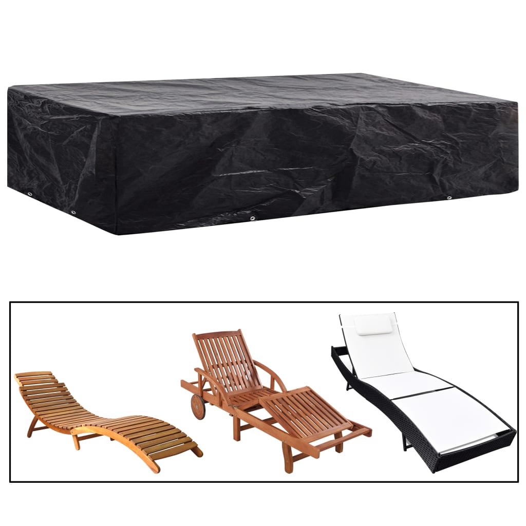 Solsengtrekk for hage 2 stk 8 maljer 218x77x55 cm