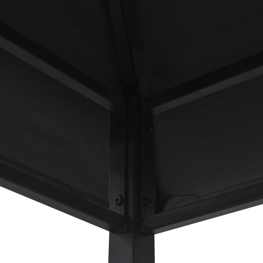 Paviljong til grilling 240x150x255 cm antrasitt stål