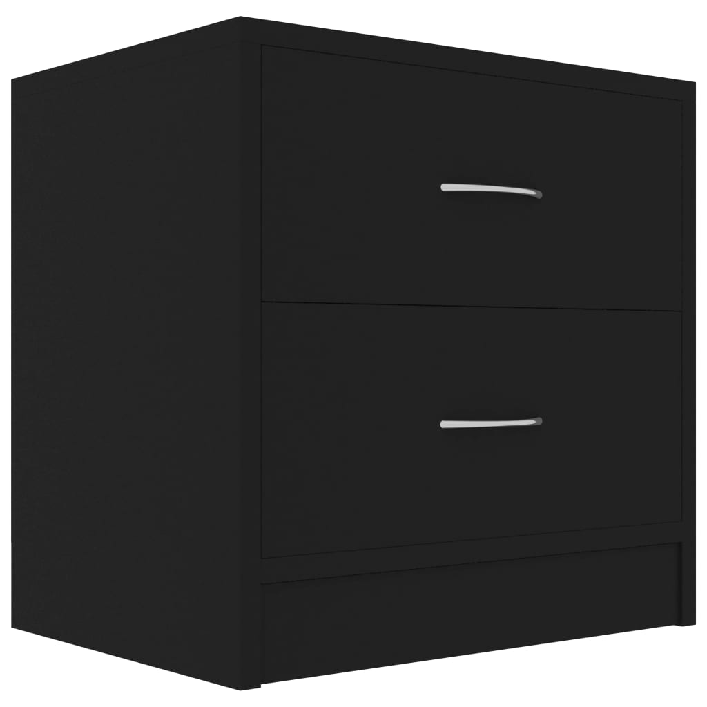 Nattbord svart 40x30x40 cm konstruert tre