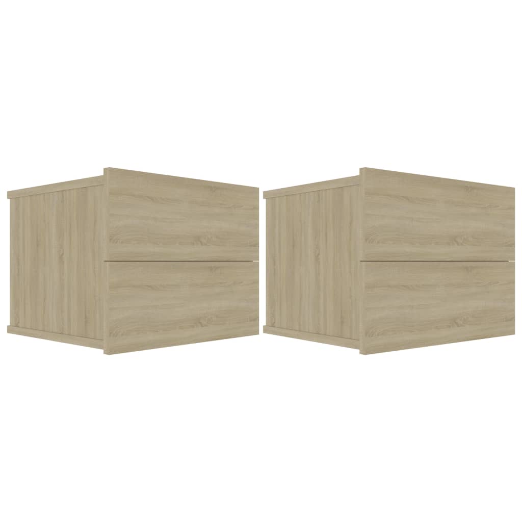 Nattbord 2 stk sonoma eik 40x30x30 cm konstruert tre