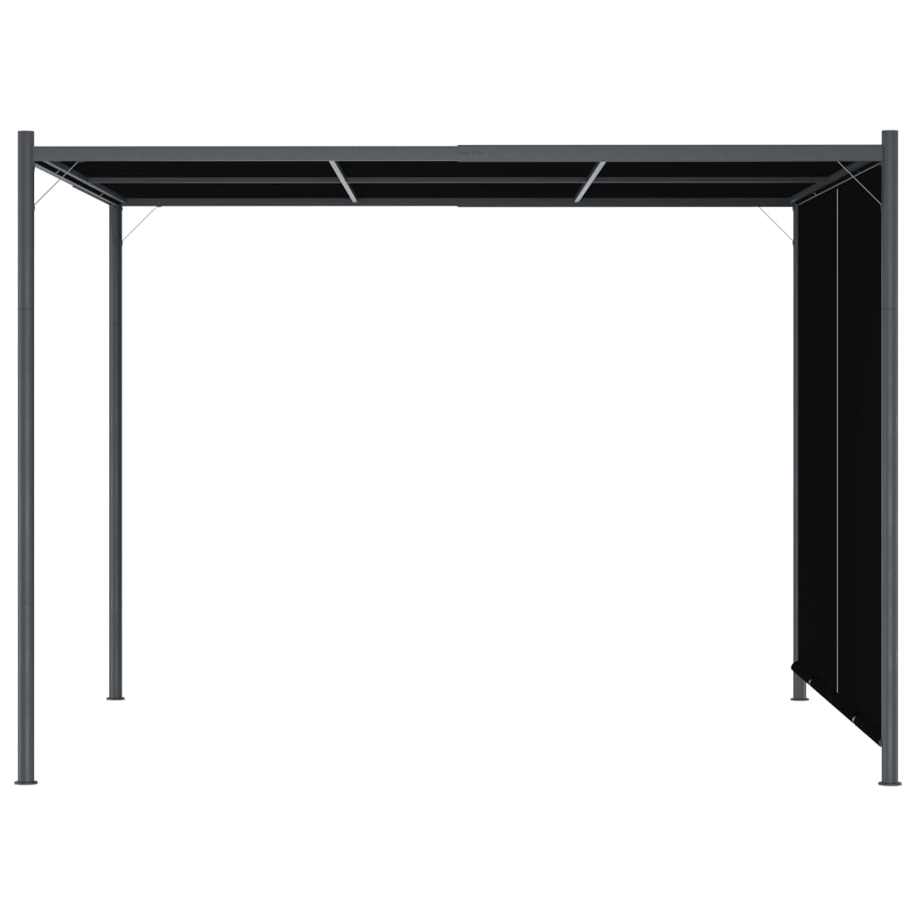 Hagepergola med uttrekkbart tak 3x3 m antrasitt
