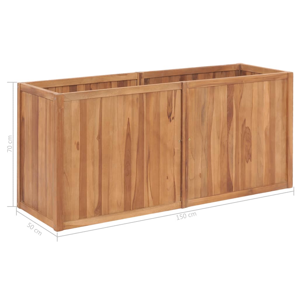Høybed 150x50x70 cm heltre teak