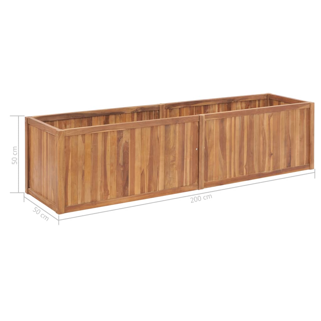 Høybed 200x50x50 cm heltre teak