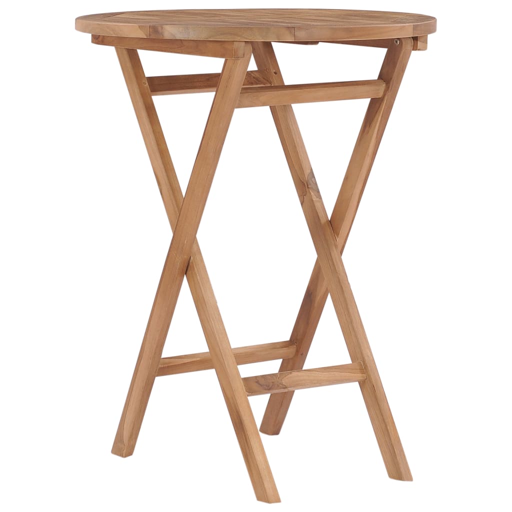 Sammenleggbart hagebord 60 cm heltre teak