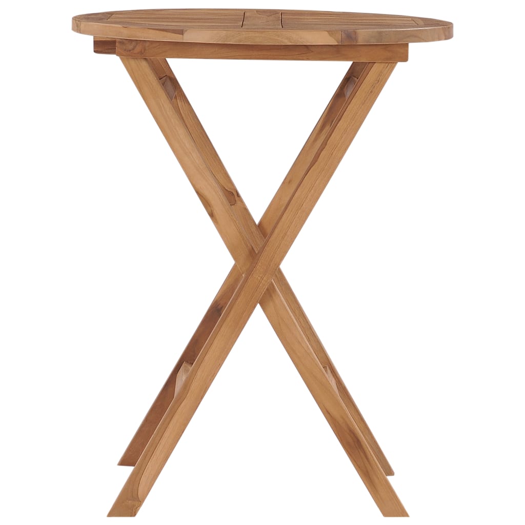 Sammenleggbart hagebord 60 cm heltre teak
