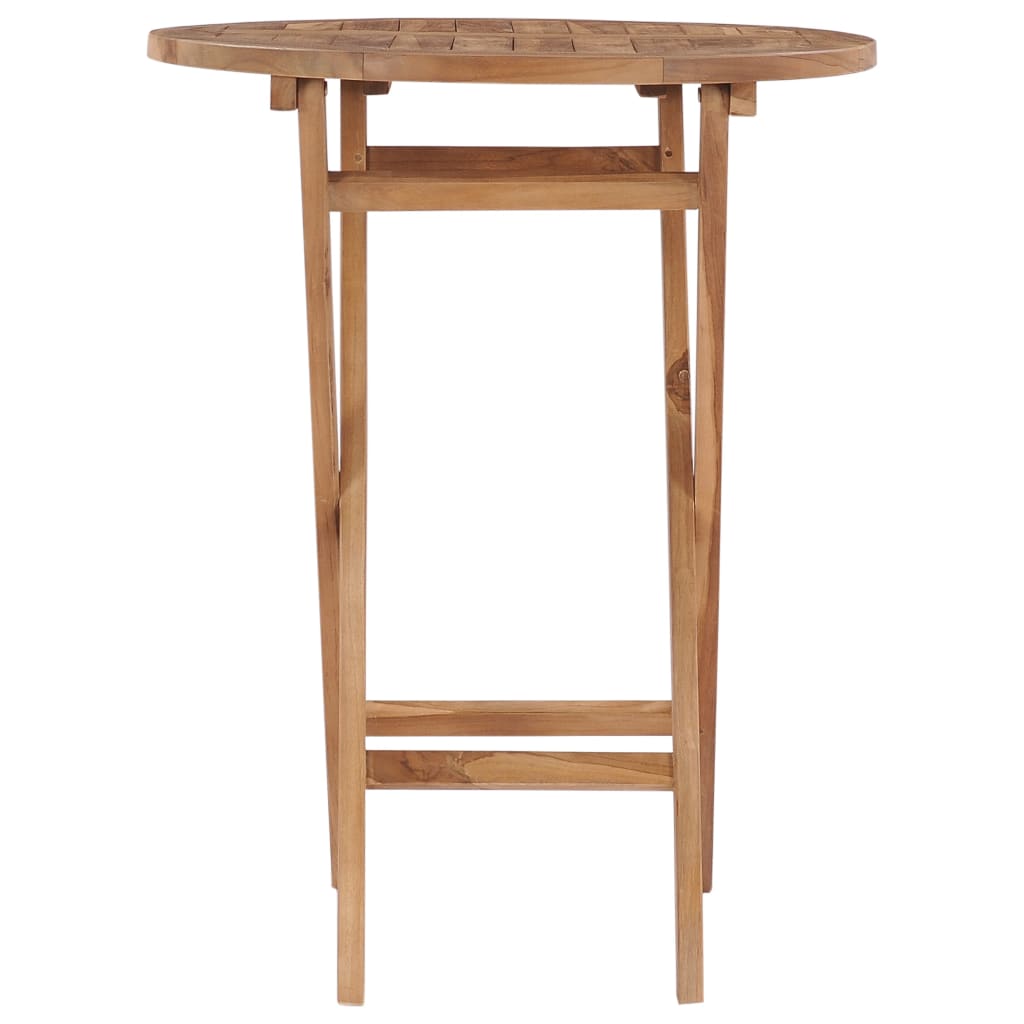 Sammenleggbart hagebord 60 cm heltre teak