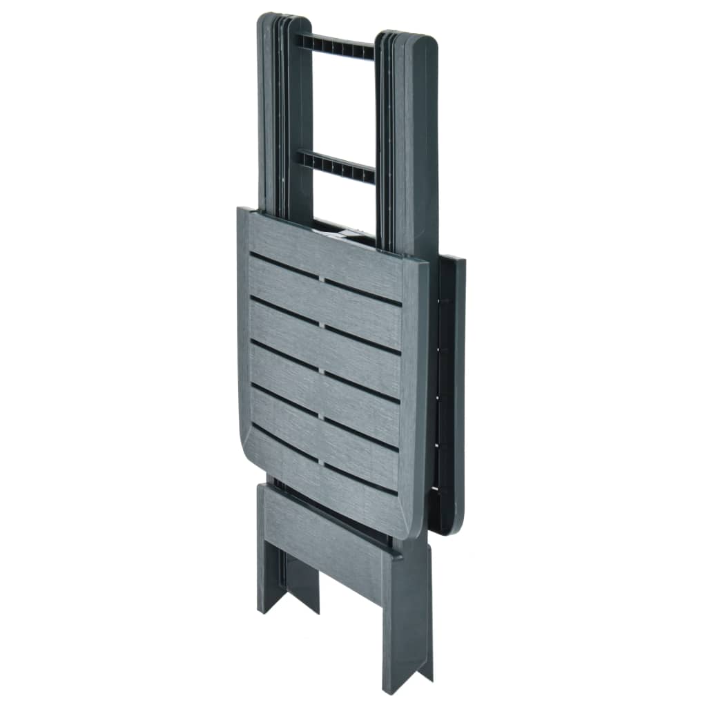 Sammenleggbart hagebord grønn 79x72x70 cm plast