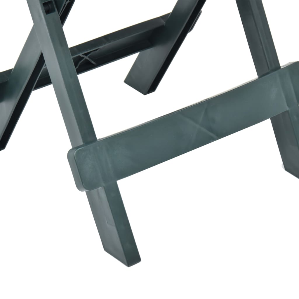 Sammenleggbart hagebord grønn 45x43x50 cm plast