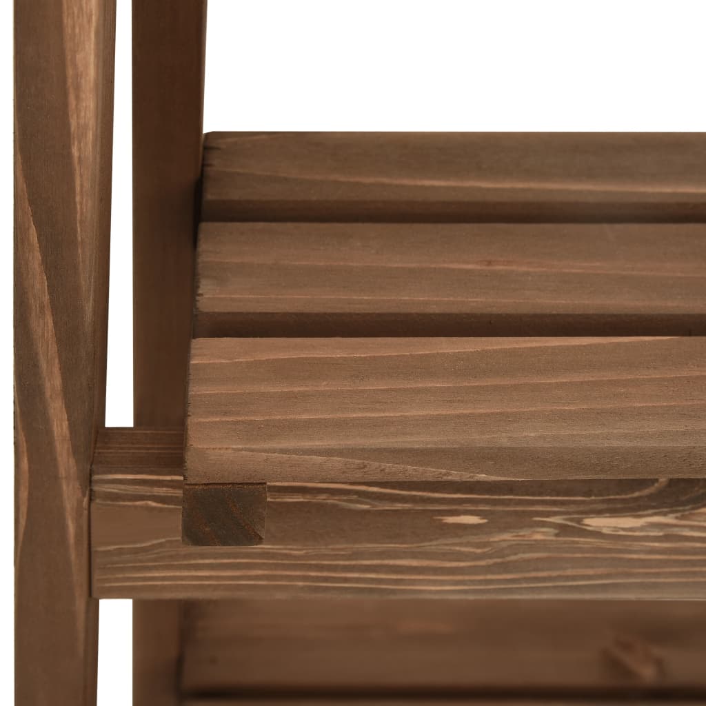 Blomsterstativ 3 etasjer med tavle 40x30x90 cm heltre gran