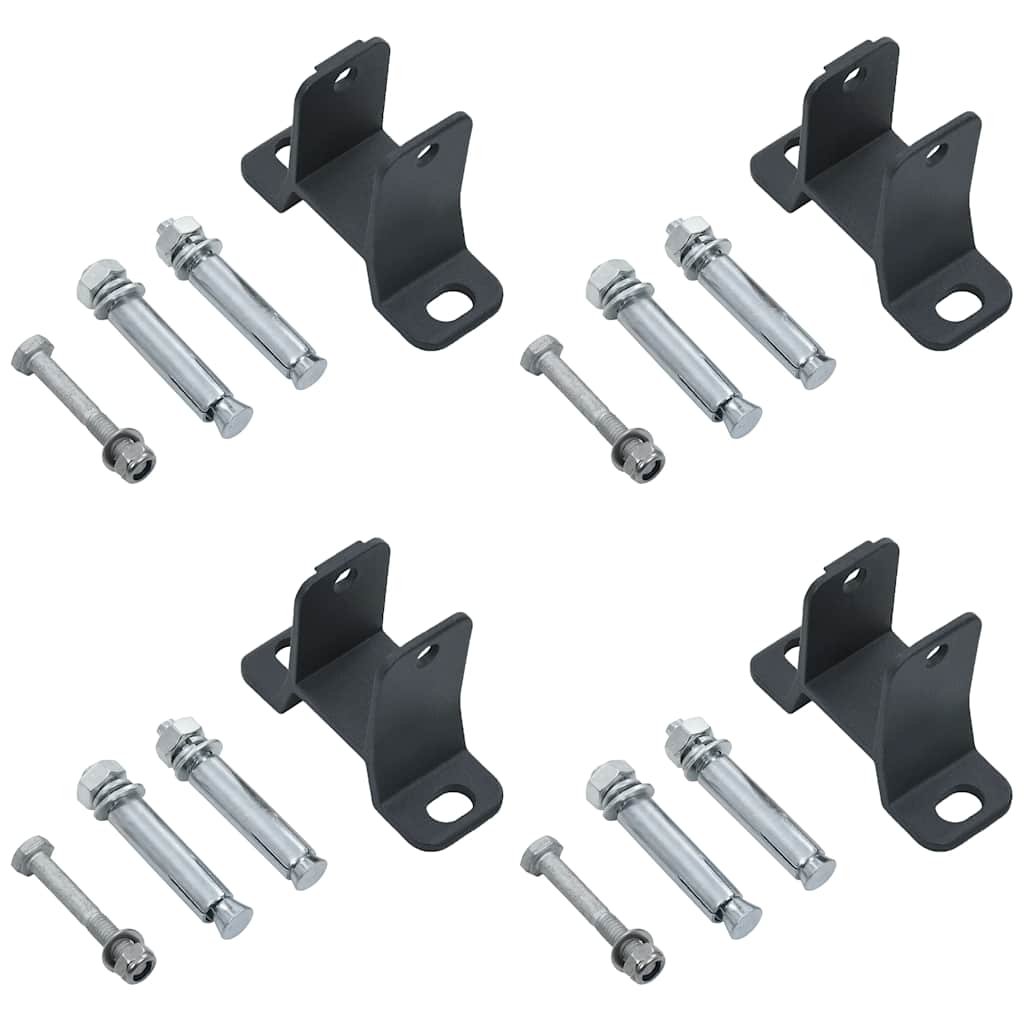 Markise med vindsensor og LED 500x300 cm blå og hvit