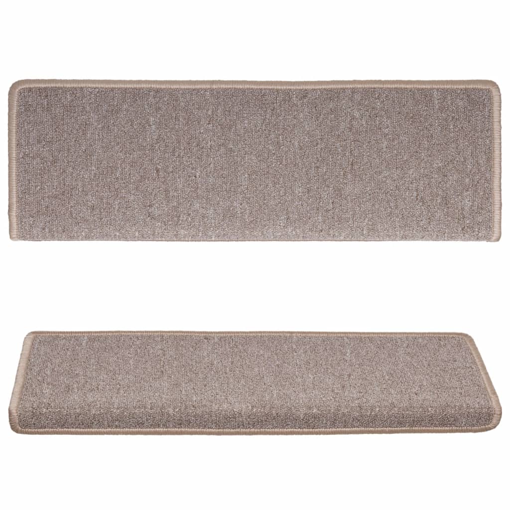 Trappetrinnstepper 15 stk 65x21x4 cm lysebrun