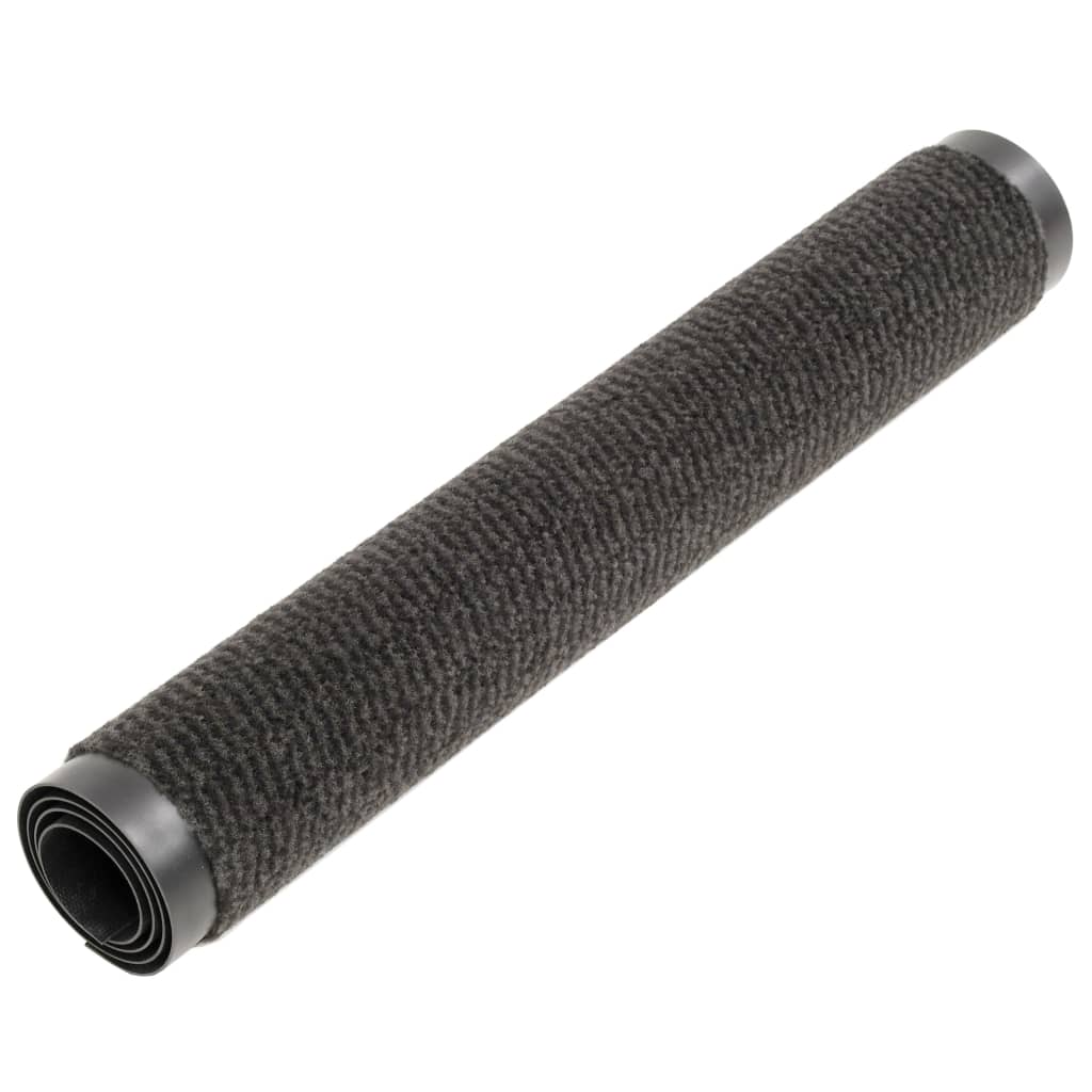 Støvkontroll dørmatter 2 stk rektangulær tuftet 60x90 cm svart