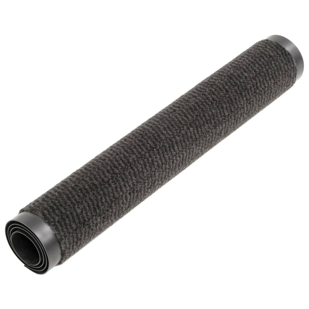 Støvkontroll dørmatter 2 stk rektangulær 80x120 cm svart