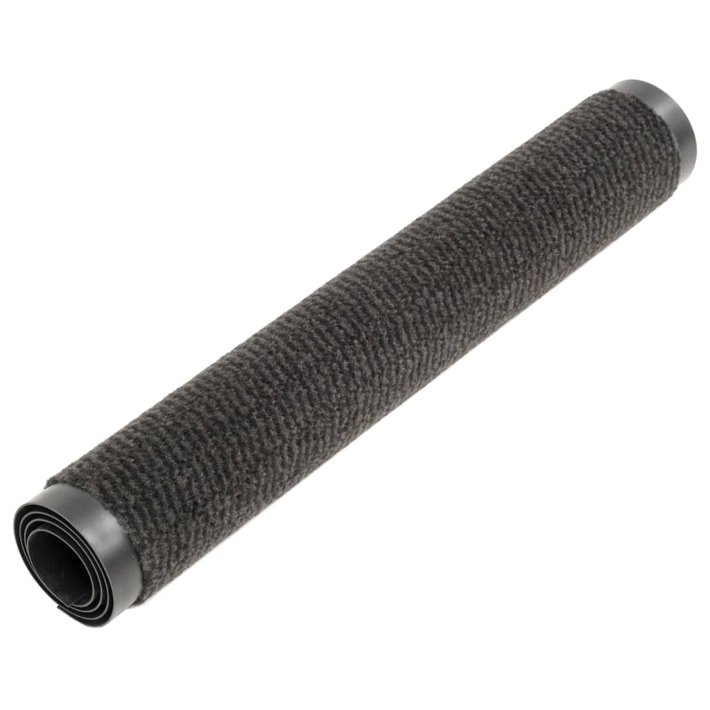 Støvkontroll dørmatter 2 stk rektangulær 120x180 cm svart