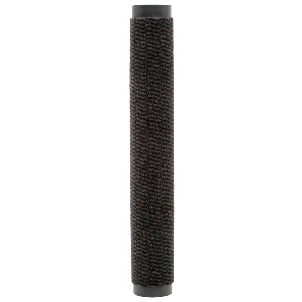 Støvkontroll dørmatter 2 stk rektangulær 120x180 cm svart