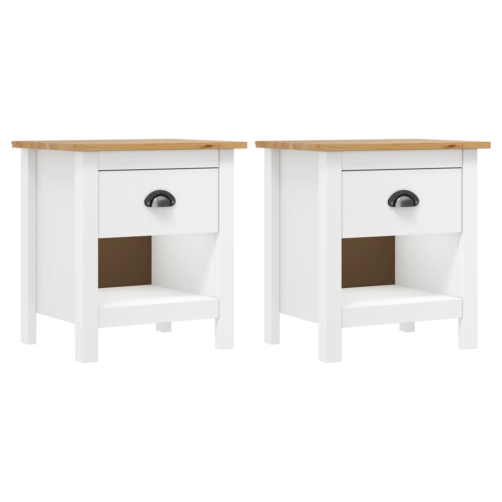 Nattbord 2 stk Hill 46x35x49,5 cm heltre furu