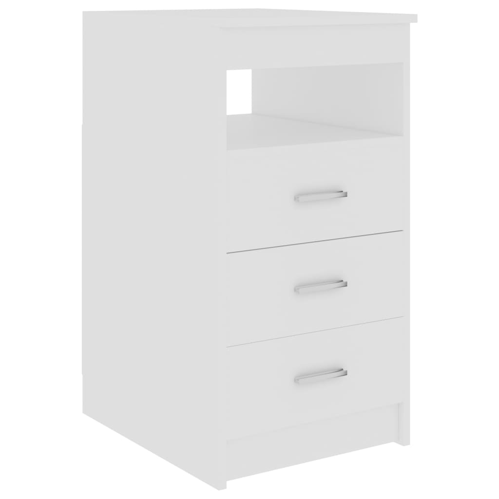 Kommode hvit 40x50x76 cm konstruert tre