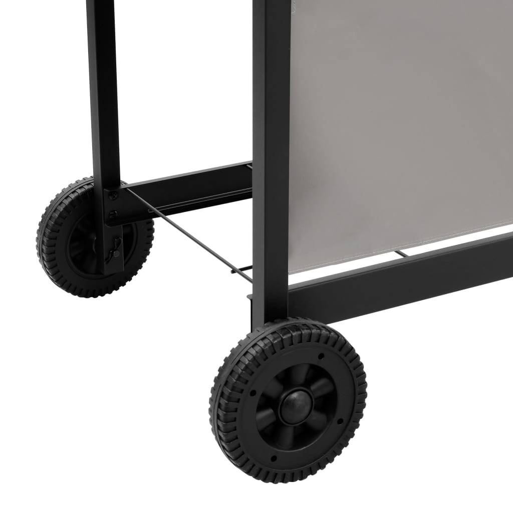 Gassgrill med 4 brennere svart og sølv