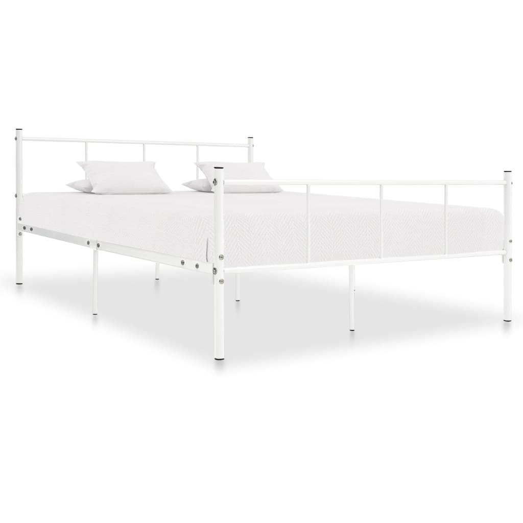 Sengeramme hvit metall 120x200 cm