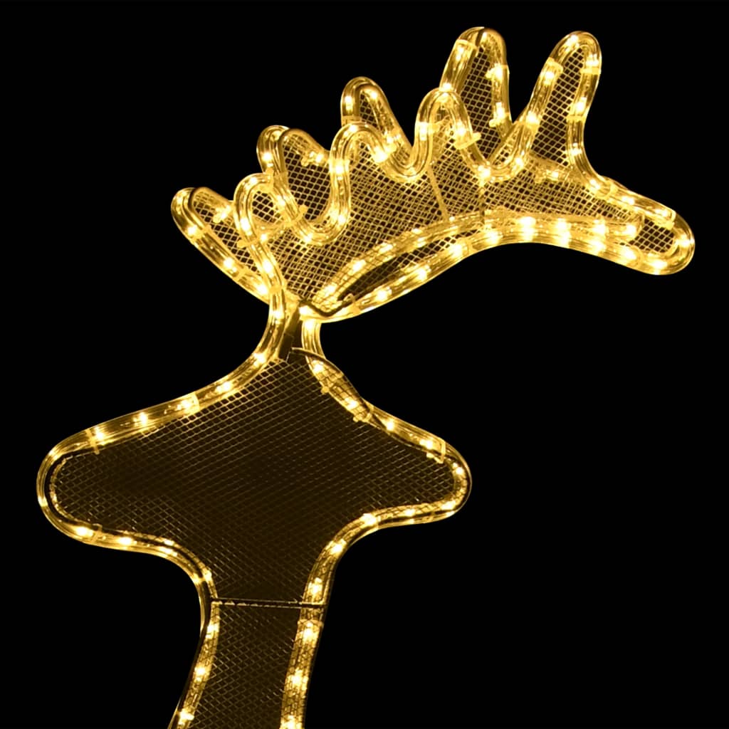 Reinsdyr julepynt med netting 306 LED 60x24x89cm