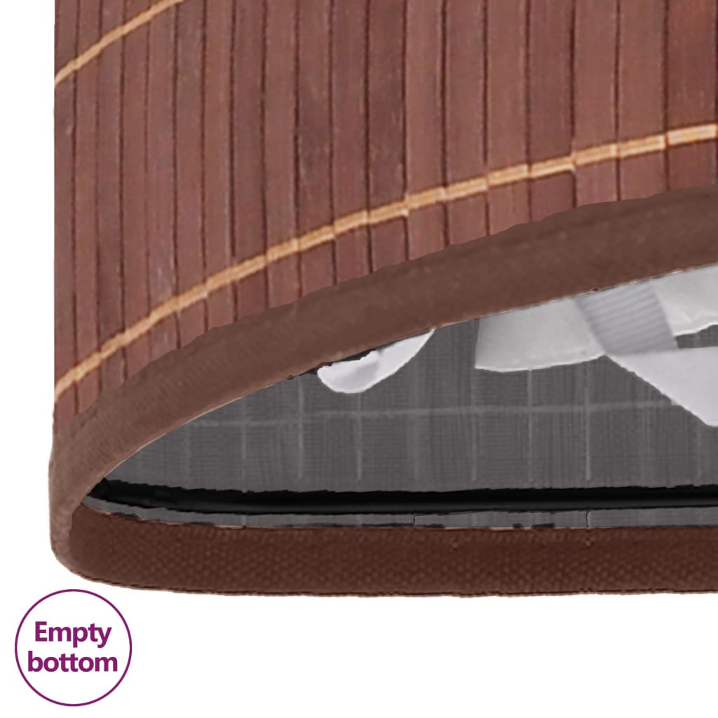 Skittentøyskurv til hjørne bambus brun 60 L