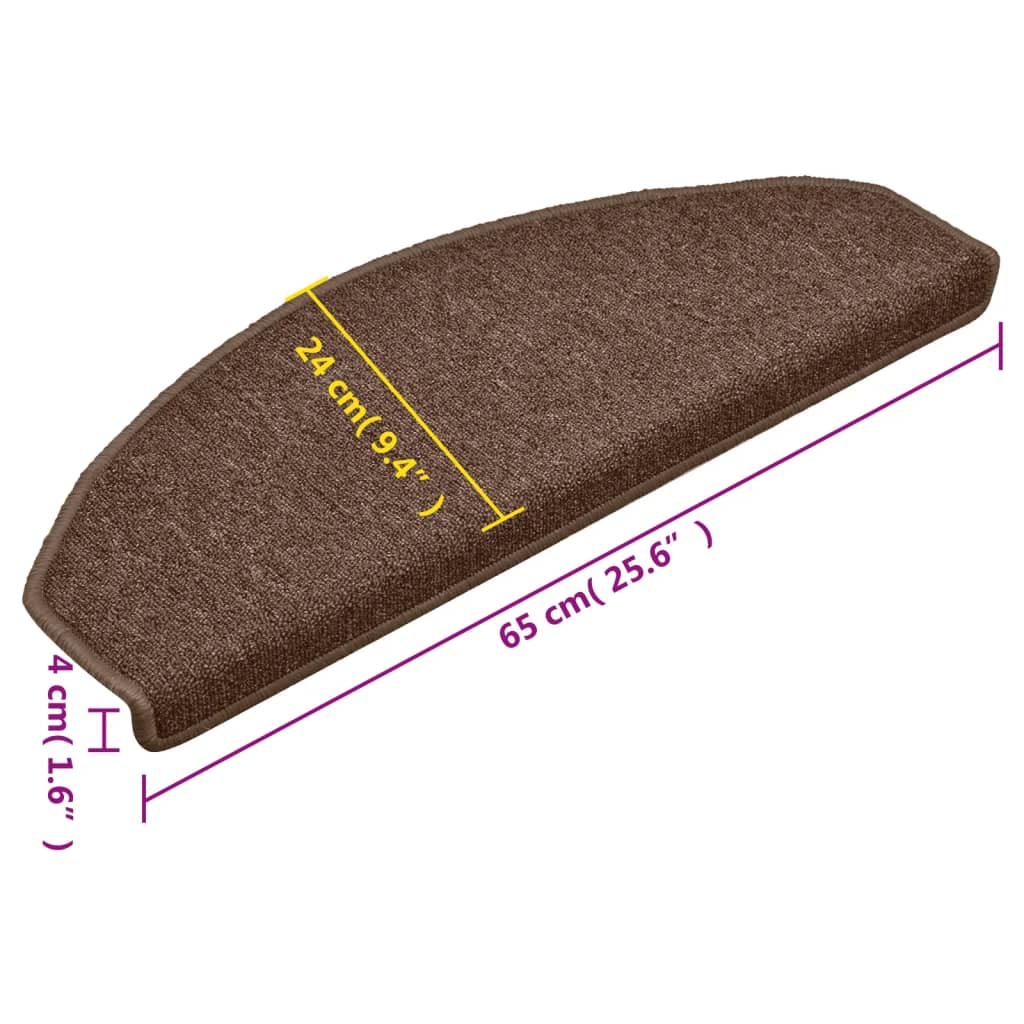 Trappetrinnstepper 15 stk brun 65x24x4 cm