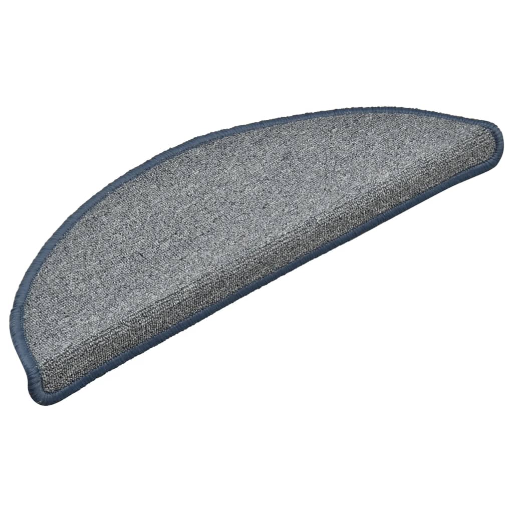 Trappetrinnstepper 15 stk lysegrå og blå 56x17x3 cm