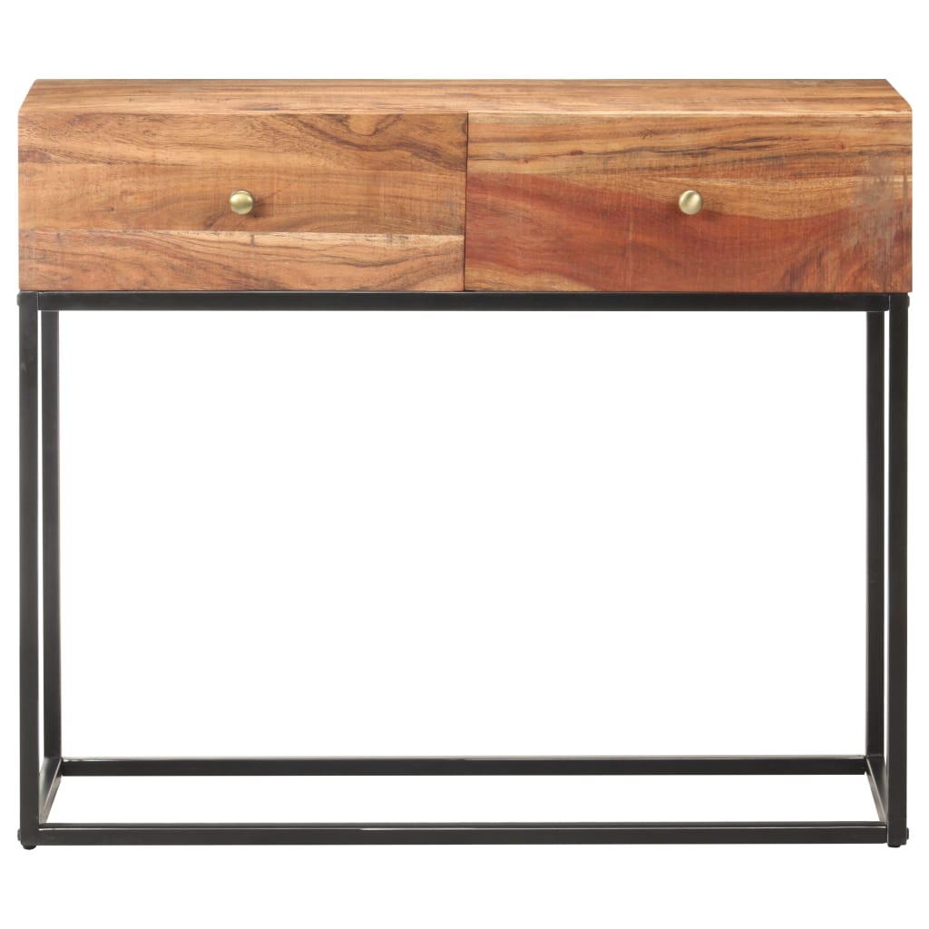 Konsollbord 90x35x75 cm grovt akasietre