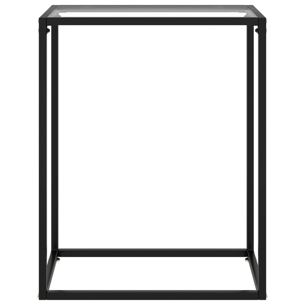 Konsollbord gjennomsiktig 60x35x75 cm herdet glass