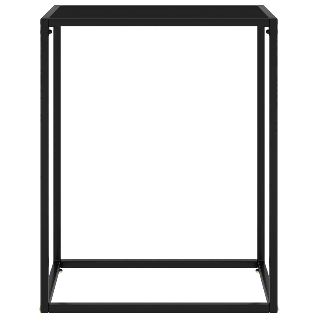 Konsollbord svart 60x35x75 cm herdet glass