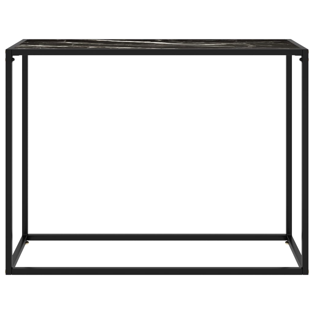 Konsollbord svart 100x35x75 cm herdet glass