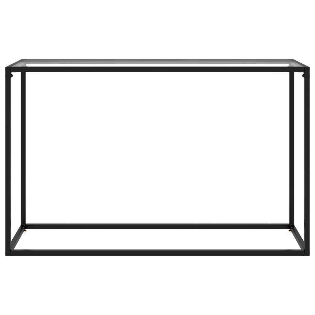 Konsollbord gjennomsiktig 120x35x75 cm herdet glass