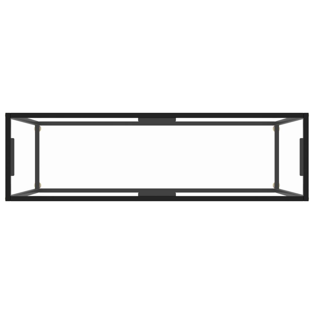 Konsollbord gjennomsiktig 120x35x75 cm herdet glass