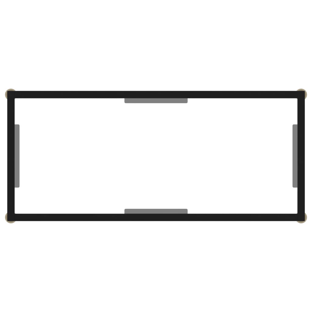 Konsollbord gjennomsiktig 80x35x75 cm herdet glass