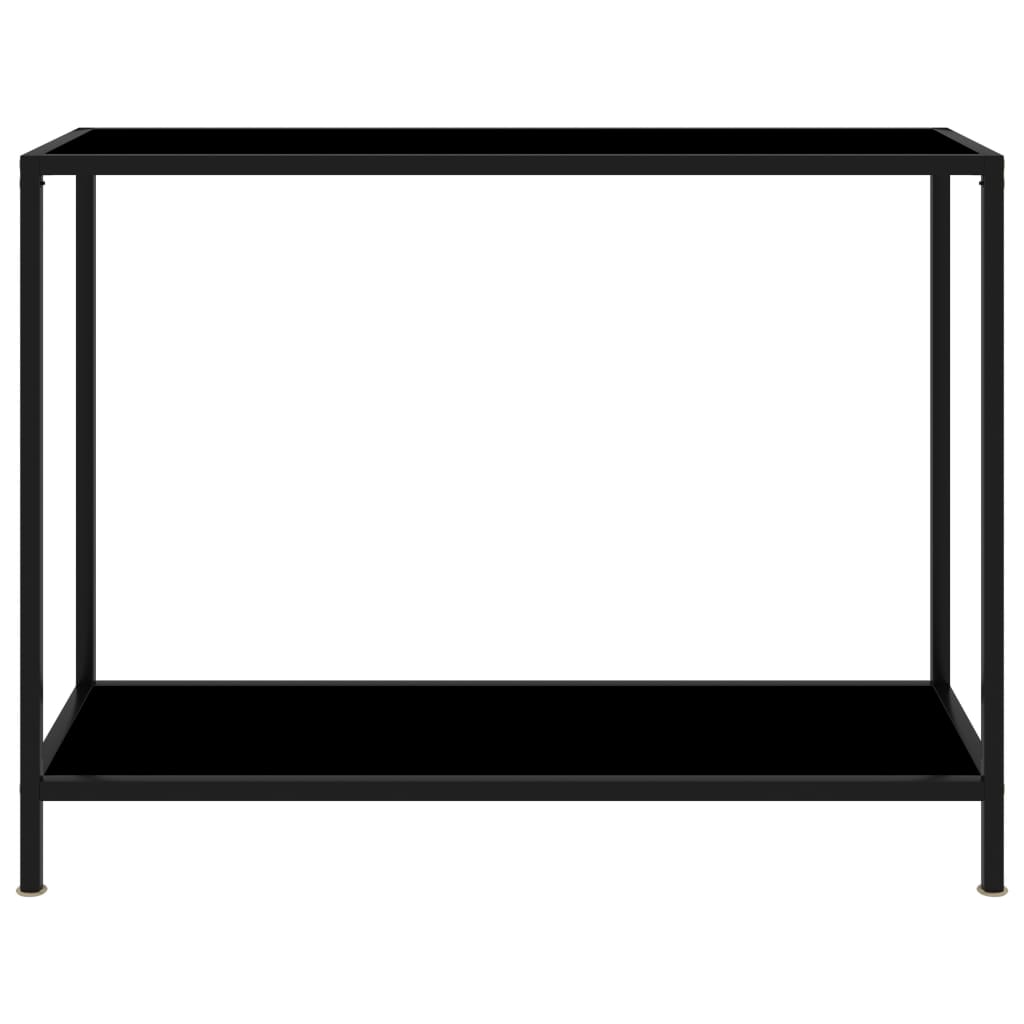 Konsollbord svart 100x35x75 cm herdet glass