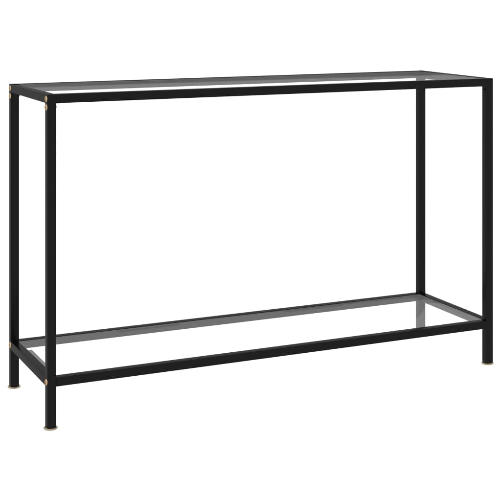 Konsollbord gjennomsiktig 120x35x75 cm herdet glass