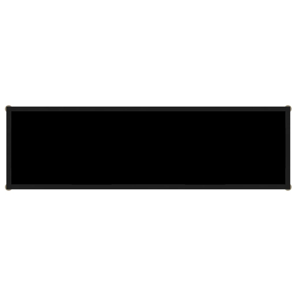 Konsollbord svart 120x35x75 cm herdet glass