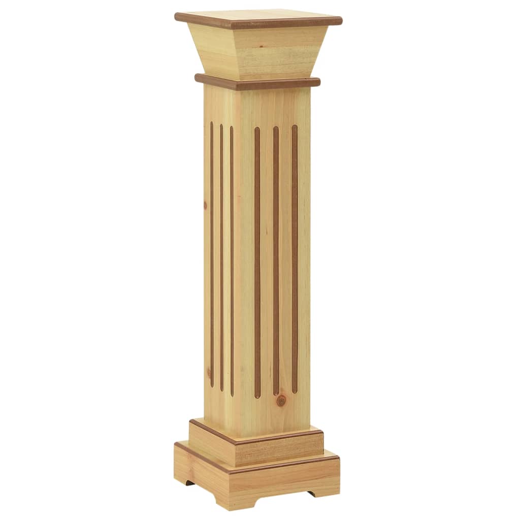 Klassisk søyleformet blomsterstativ lyst tre 17x17x66 cm MDF