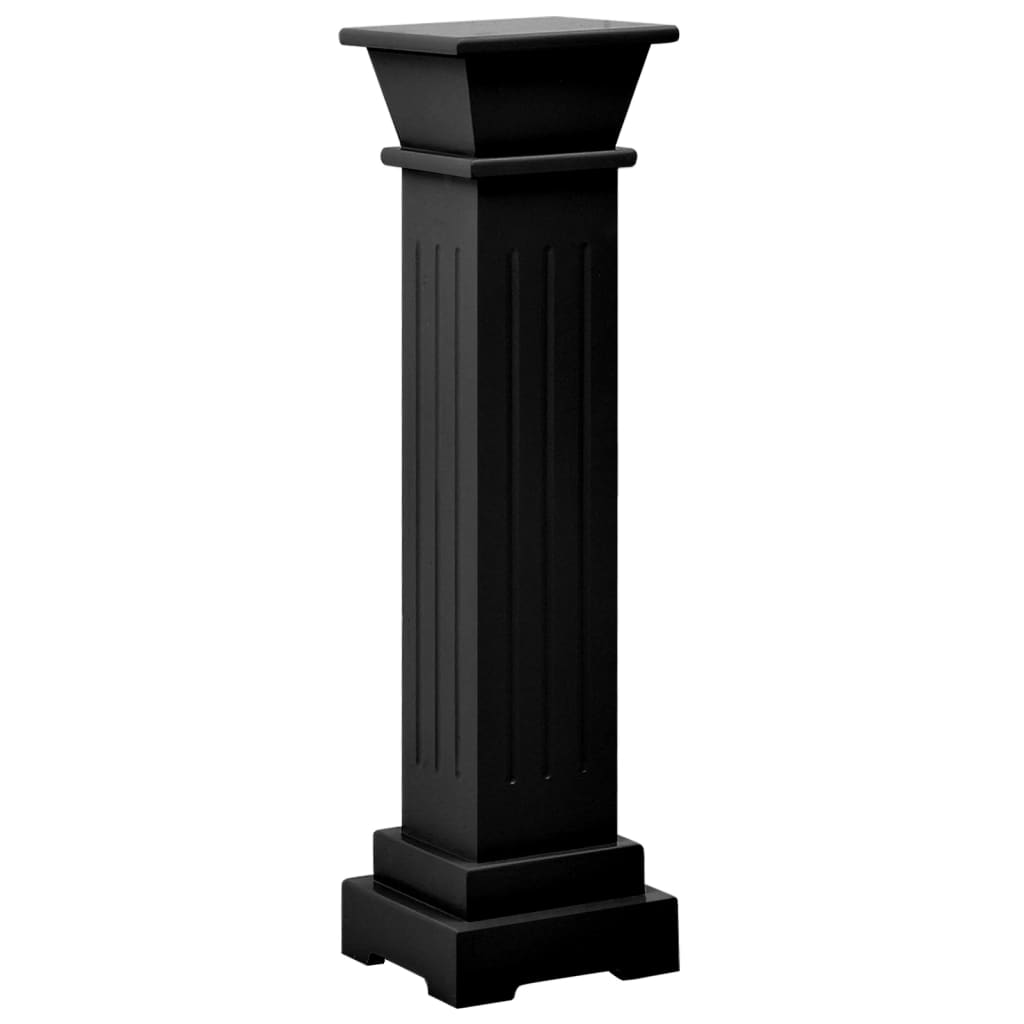 Klassisk søyle blomsterstativ 17x17x66 cm MDF svart