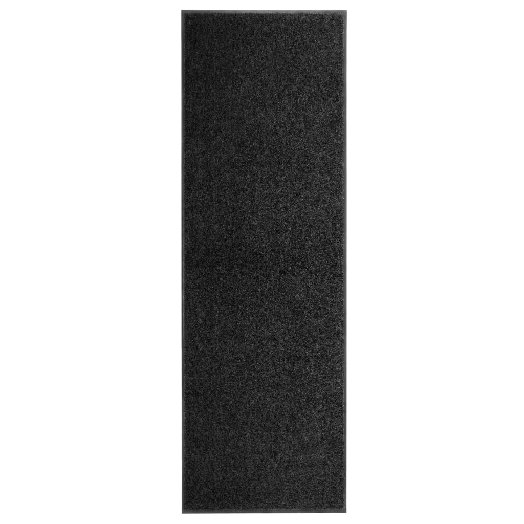 Dørmatte vaskbar svart 60x180 cm