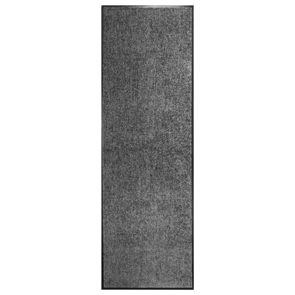Dørmatte vaskbar antrasitt 60x180 cm