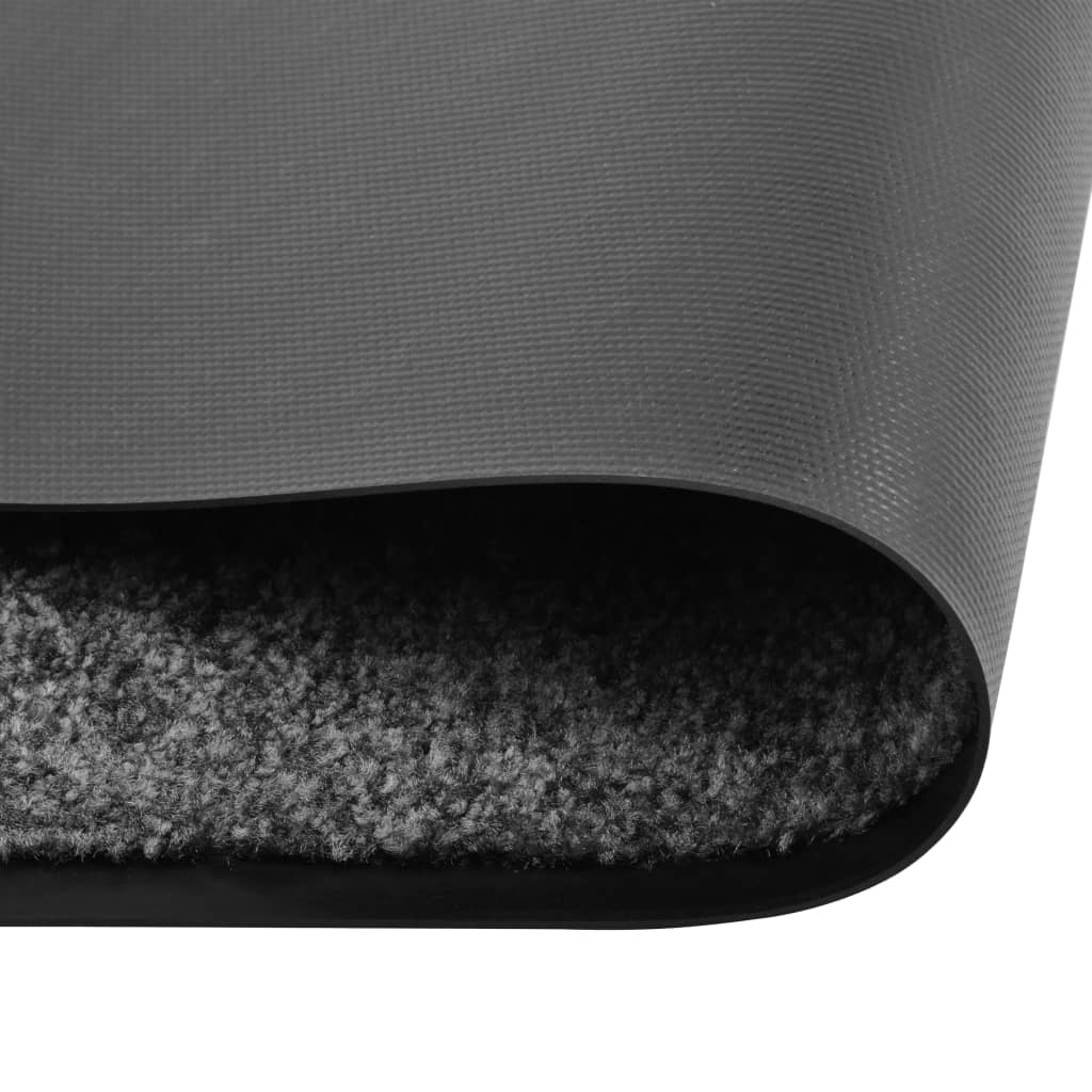Dørmatte vaskbar antrasitt 60x180 cm