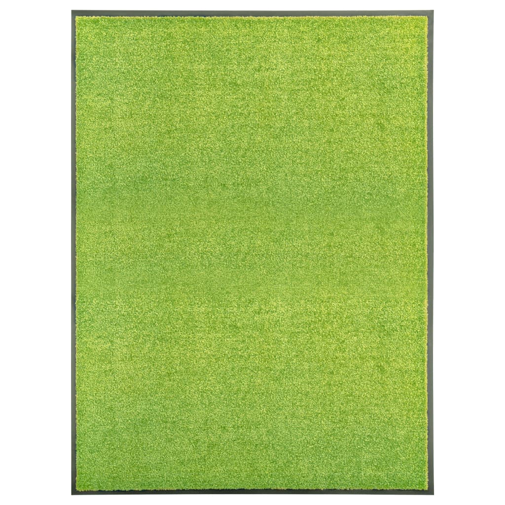 Dørmatte vaskbar grønn 90x120 cm