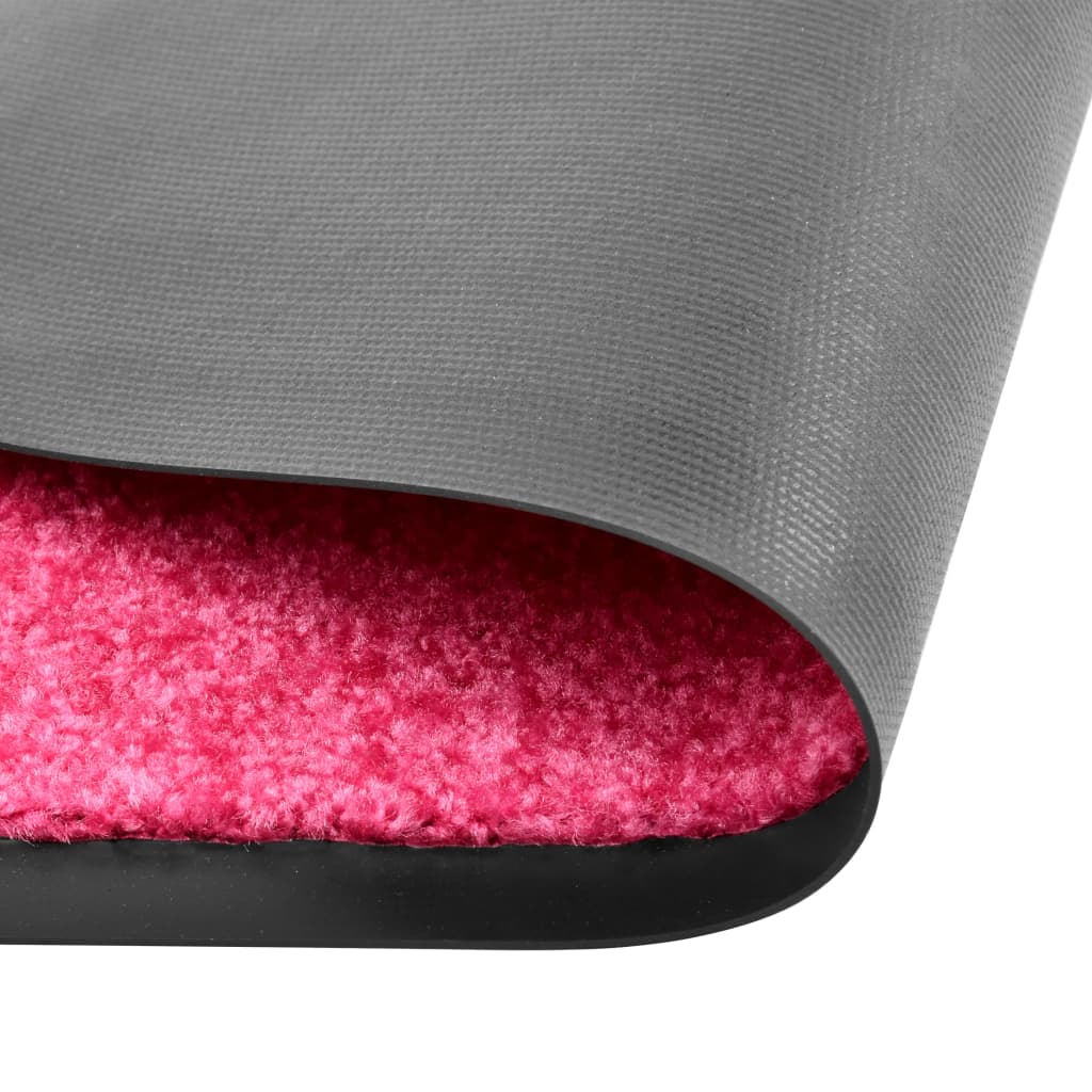 Dørmatte vaskbar rosa 90x150 cm