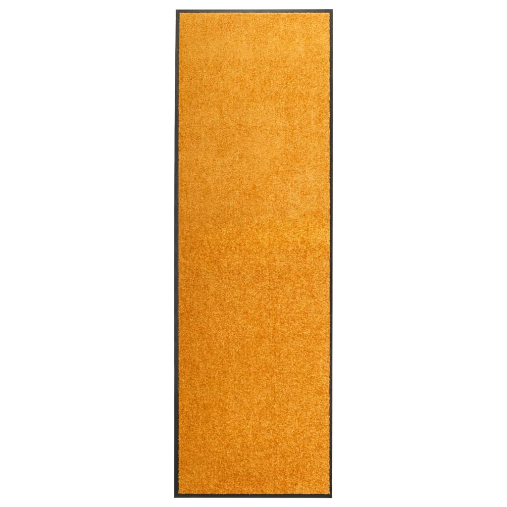 Dørmatte vaskbar oransje 60x180 cm