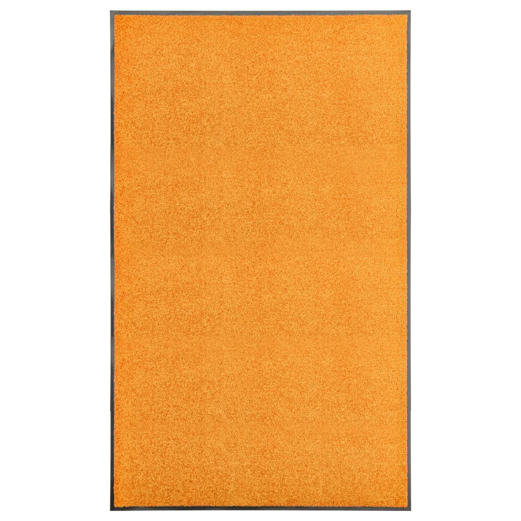 Dørmatte vaskbar oransje 90x150 cm